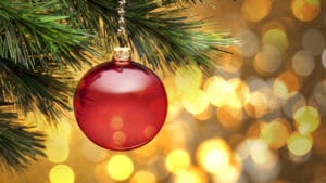 Christmas ornament on tree