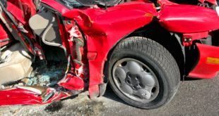 red car crash