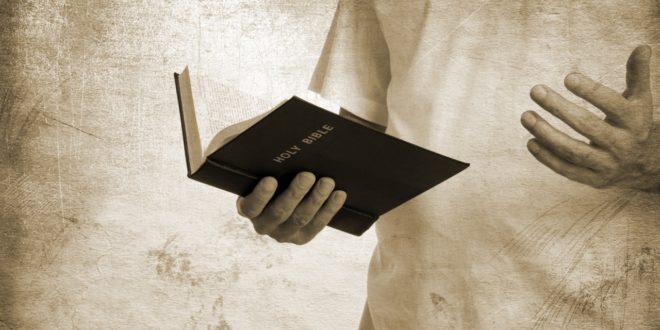 man and Bible